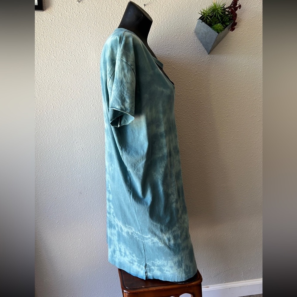 PINK Nation Blue Tie Dye Oversized T-shirt Dress Size Medium - Picture 6 of 9